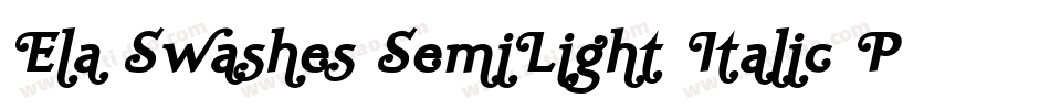 Ela Swashes SemiLight Italic PDF字体转换
